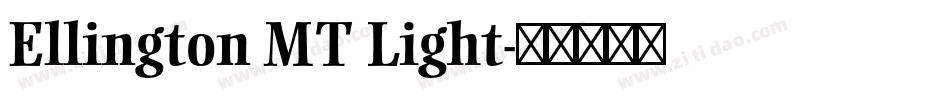 Ellington MT Light字体转换